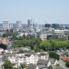 View of Bristol's skyline showing houses and highrise buildings