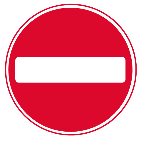 UK road sign no entry