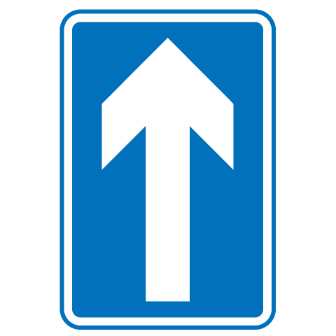 UK One Way road sign