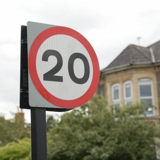 A 20mph road sign